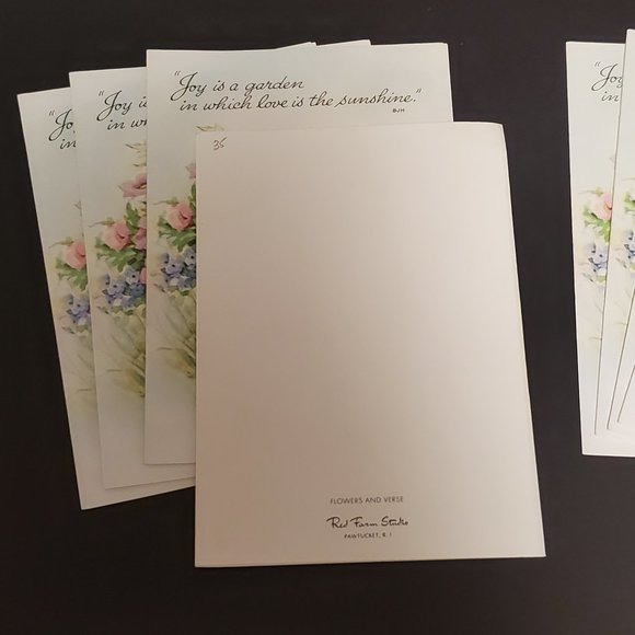 Greeting Cards (8) Red Farm Studio Flowers & Verse - Picture 4 of 5